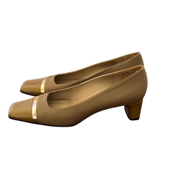 VAN ELI Tan Pumps Vintage Sz.8.5 N - Picture 1 of 5
